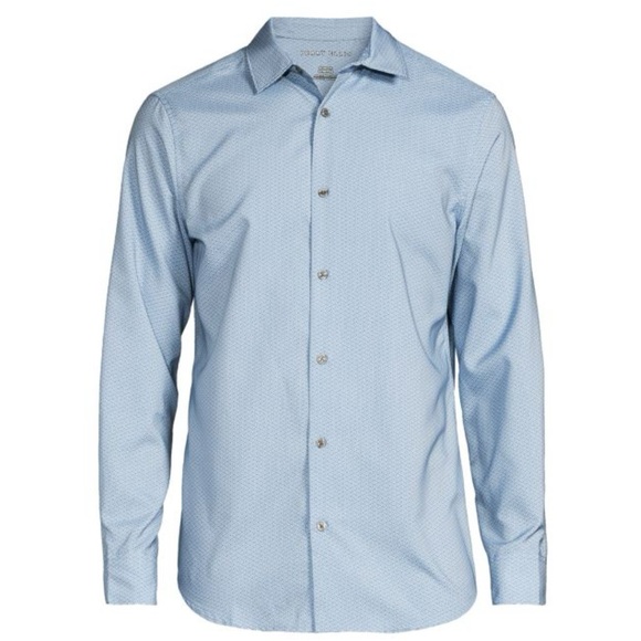 Perry Ellis Slim Fit Stretch Printed Spring Lake Button Up Down Dress Shirt 2XL - Picture 6 of 11